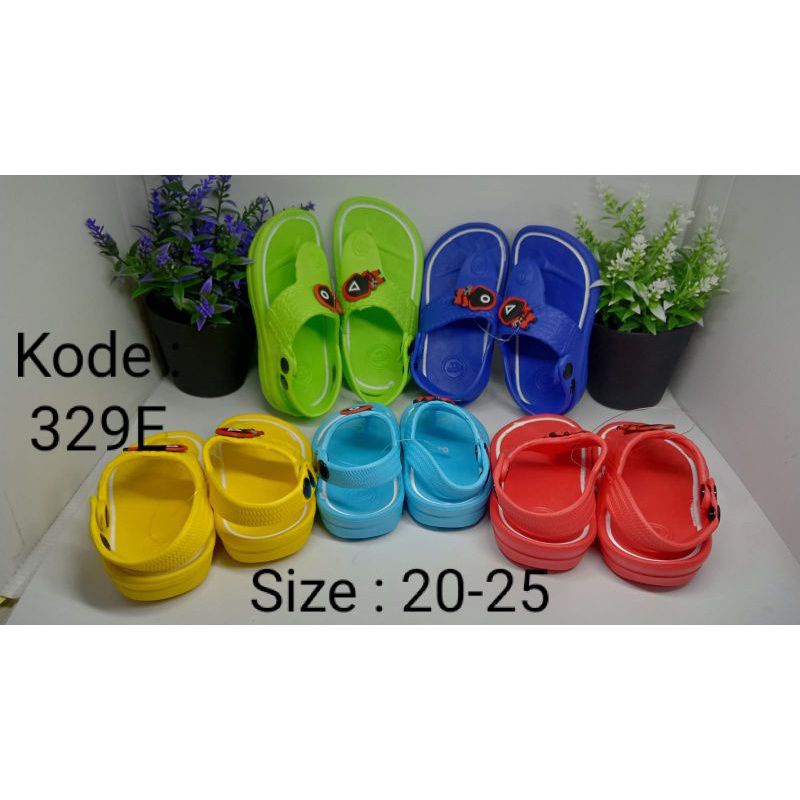 SANDAL JEPIT ANAK/ SANDAL DULUX ANAK MOTIF SQUID GAME KODE 329E