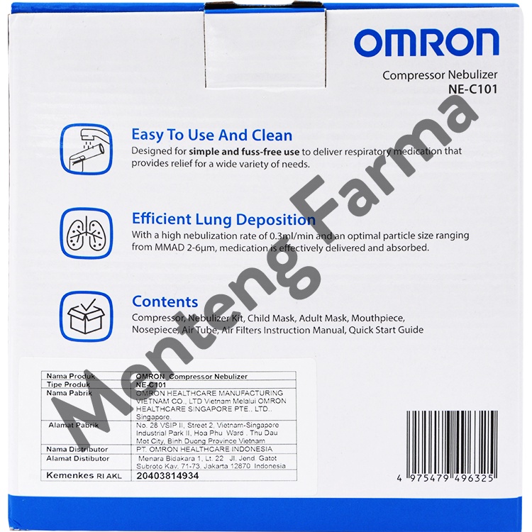 Omron Nebulizer NE C101 - Alat Bantu Pernapasan Portable