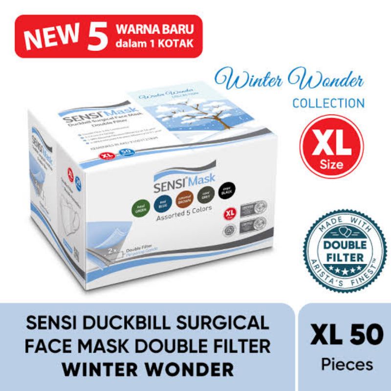 Masker Sensi Duckbill XL 50 Edisi Winter WonderLand