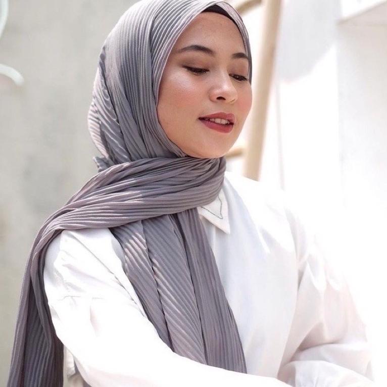 PSU.18Oc22х ‑  Kerudung Pashmina Plisket Lidi Premium/Kerudung Anti Tembem/ Grosir Hijab Surabaya
