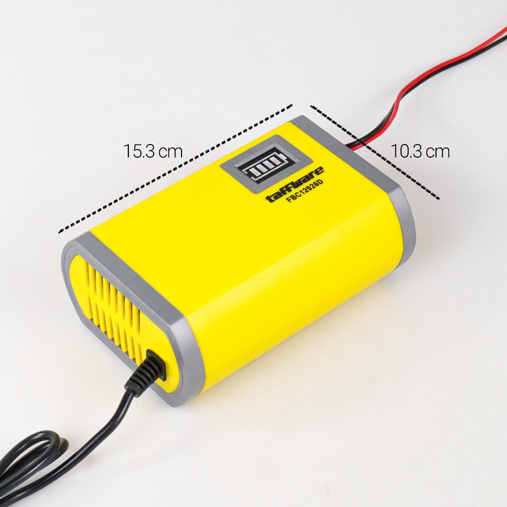 Taffware Charger Aki Portable Motorcycle Car Battery Charger 6A 12V - Yellow - OMRS1BYL