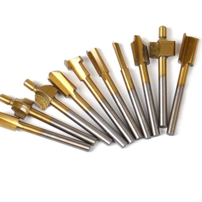 YU667 set 10pcs mata bor ukir mini router profil kayu dremel mini grinder ゜◇゜ 42