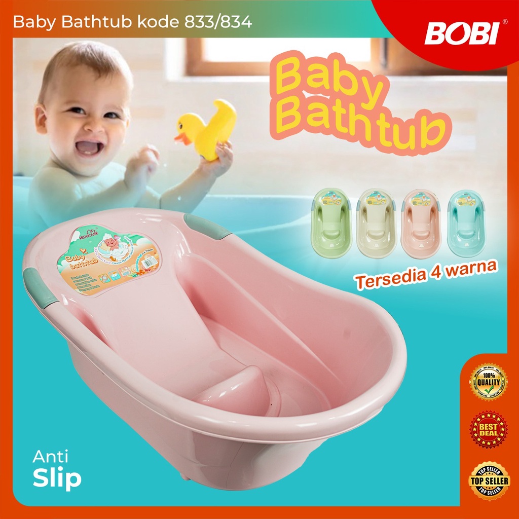 Baby Bathtub / Bak Mandi Bayi Premium Warna Pastel / Bak Mandi Bayi BOBI Simple dan Praktis