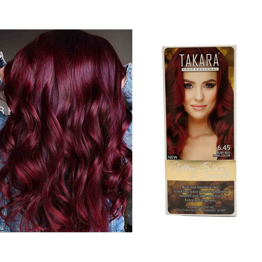Takara Professional Ultra Shine &amp; Smooth 6.45 Ruby Red Hair Color