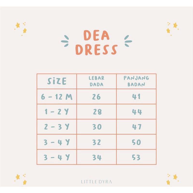 LITTLE DYRA DEA DRESS DRESS BAYI DRESS ANAK PEREMPUAN