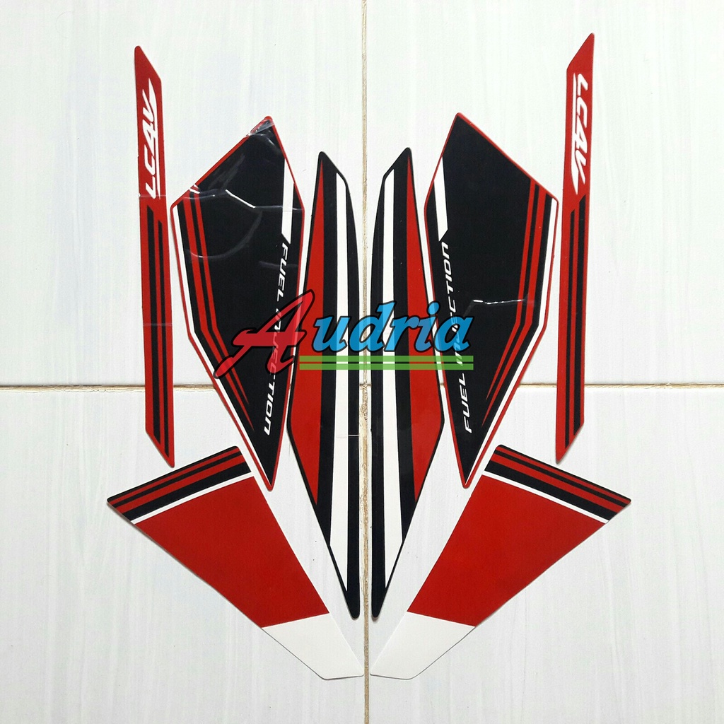 Striping Stiker Motor Yamaha New Vixion Advance 2016 Merah