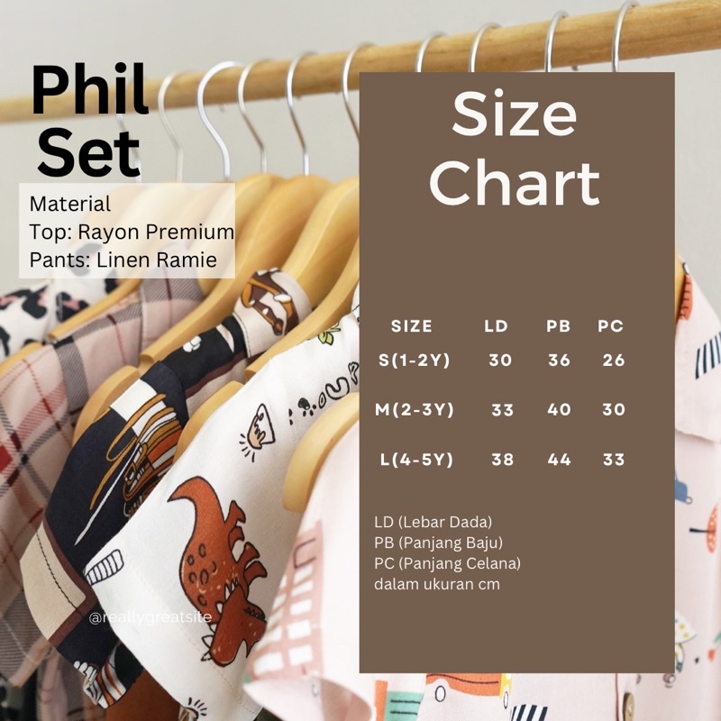 KIDSWEARUP Phil Set - Family set rayon - Setelan Rayon Anak - Setelan Anak Motif