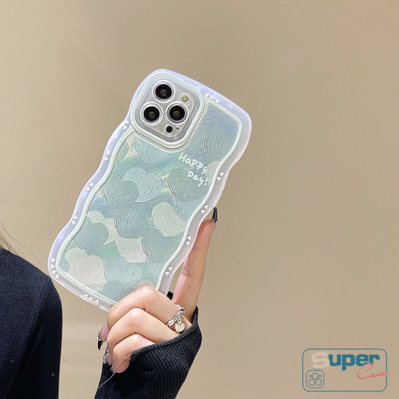 Case Bunga Untuk Realme C53 C35 C12 C11 C30 C55 C33 C15 C25s C25 10 C3 8i 7i 8 6i 9 9i 5i 7 8Pro 9Pro+5 5s C25Y C20 C21Y C20A C20A Lembut TPU Bingkai Tepi Bergelombang Bunga Cinta Penutup Hati