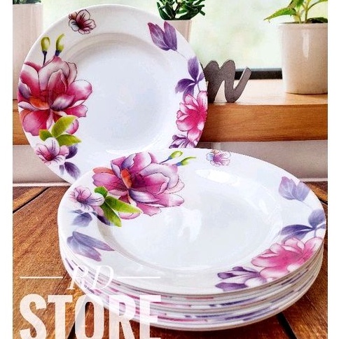 PROMO 12.PCS PIRING MAKAN MELAMINE MEISHING