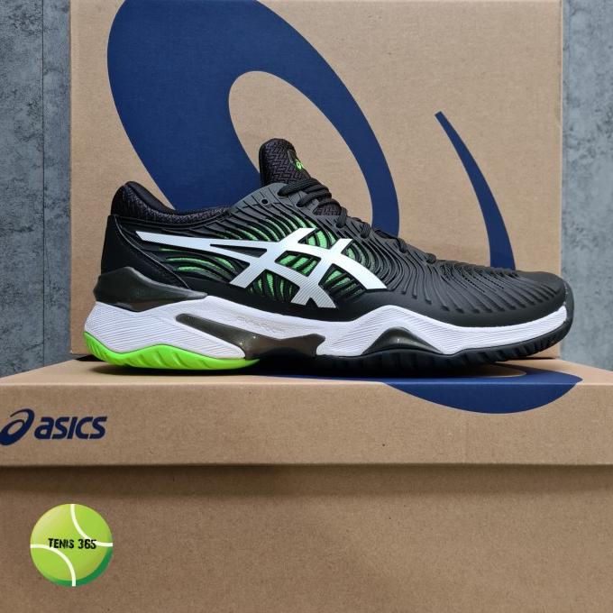 [ COD ] Sepatu Tenis Asics Court FF 2 Novak Black / Green Gecko