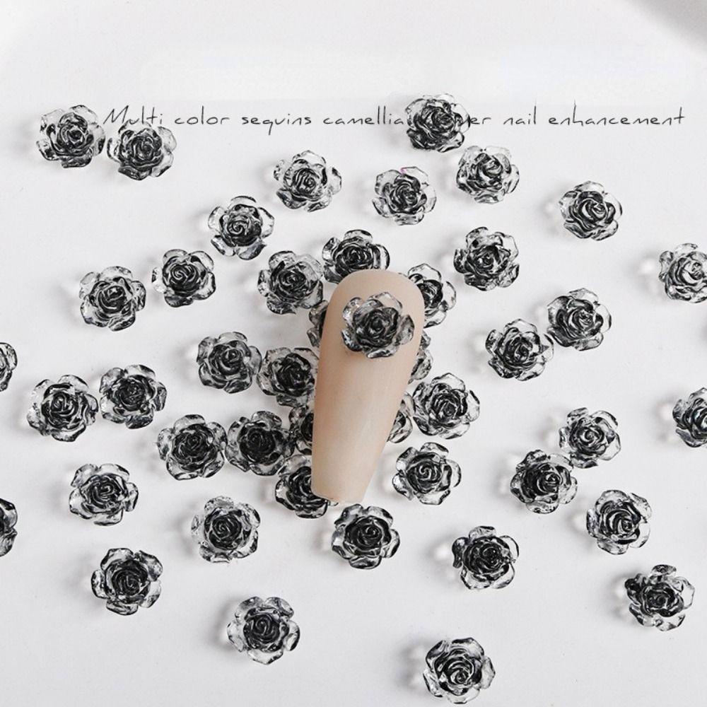 NEEDWAY Nail Art Charms 50 Pcs Jepang Kuku Salon Manicure Aksesoris Bagian Kuku 3D Permata Wanita Perhiasan Kuku