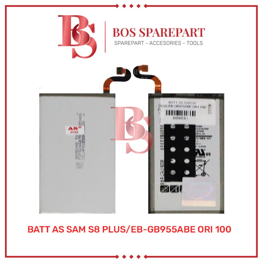 BATTERY AS SAMSUNG S8 PLUS / EB - GB955ABE ORI 100 / BATERAI / BATRE