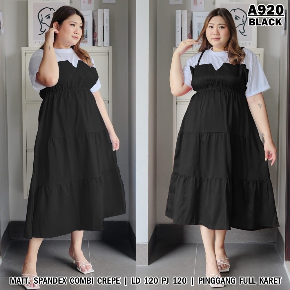 ZRS Dress Debora JUMBO XXXL BIG SIZE LD 120 CM PJ 120 CM Katun Woolfis PREMIUM