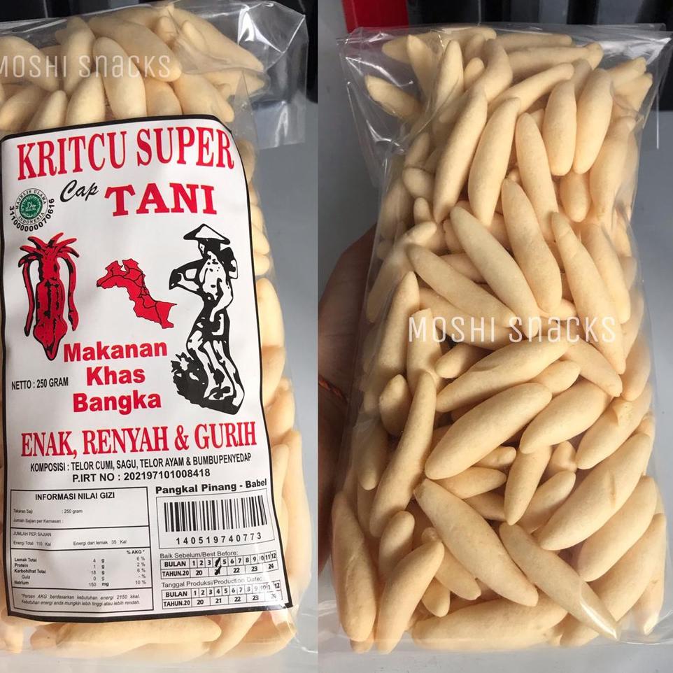 

Murah Kritcu Telur Cumi Super Cap Tani 250gr Halal Asli Bangka / Stick Cumi / Kerupuk Cumi Bangka P0V