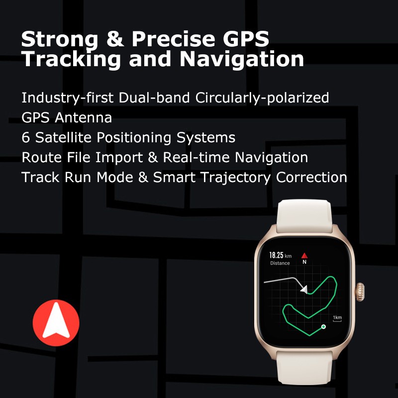 Amazfit GTS 4 Smartwatch 1.75’’ AMOLED Dual-Band GPS 150+ Sports Modes