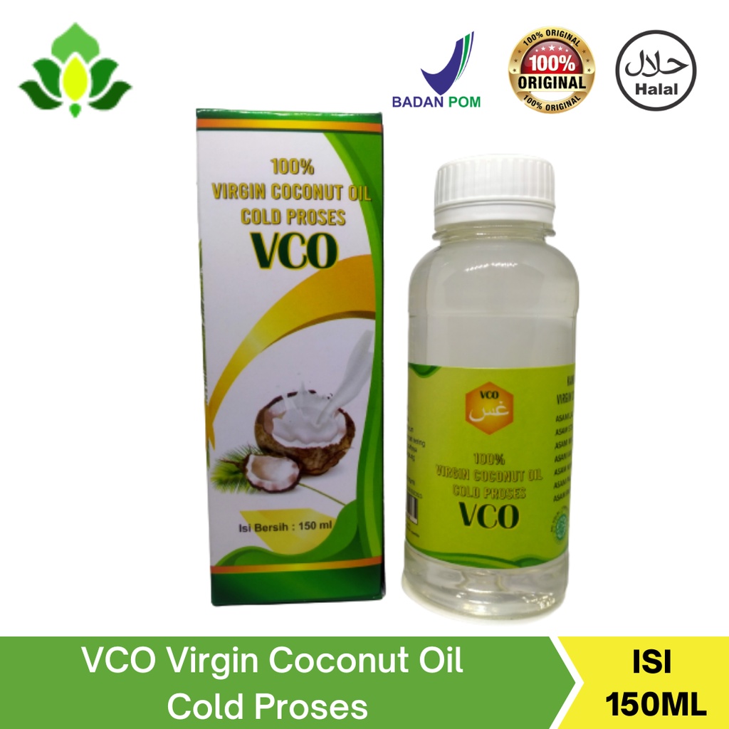 

VCO Virgin Coconut Oil Cold Proses Isi 150 ml | Minyak Kelapa Murni Asli