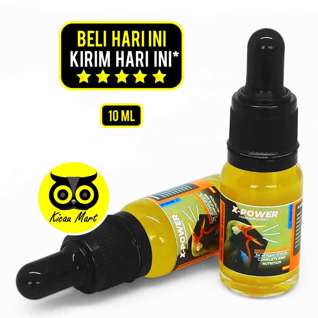 X-Power X Power Liquid Suplemen Vitamin Burung Kicau Obat Penambah Stamina Durasi Penggacor Burung Lovebird Kenari Murai Batu Kacer Pleci Kolibri Jalak Suren Beo