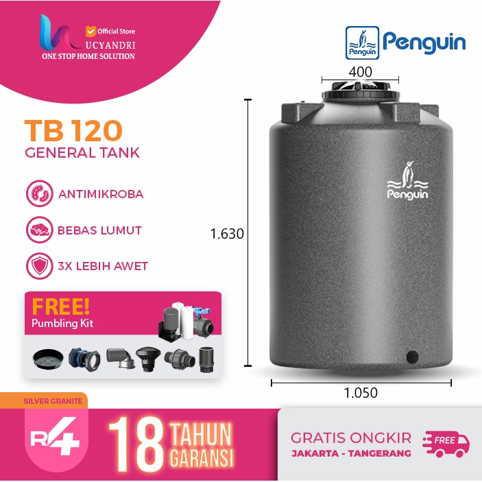 Tangki Air Penguin TB 120 / Toren Air / Tandon Air PREMIUM QUALITY FREE ONGKIR JABODETABEK