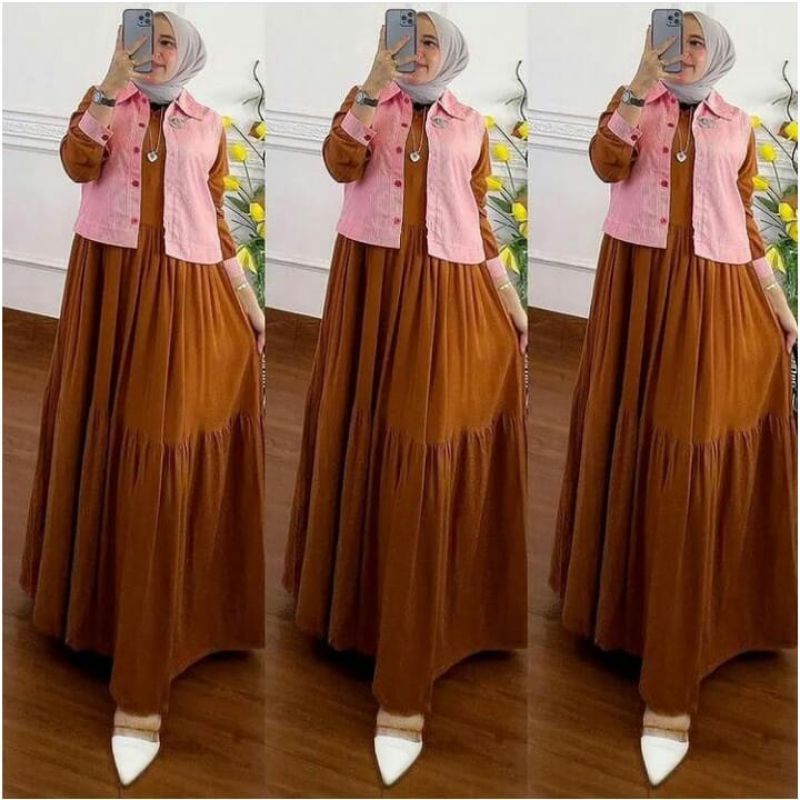 GAMIS 2IN1 SAKILA CARDIGAN CERUTY GAMIS BEST SELLER