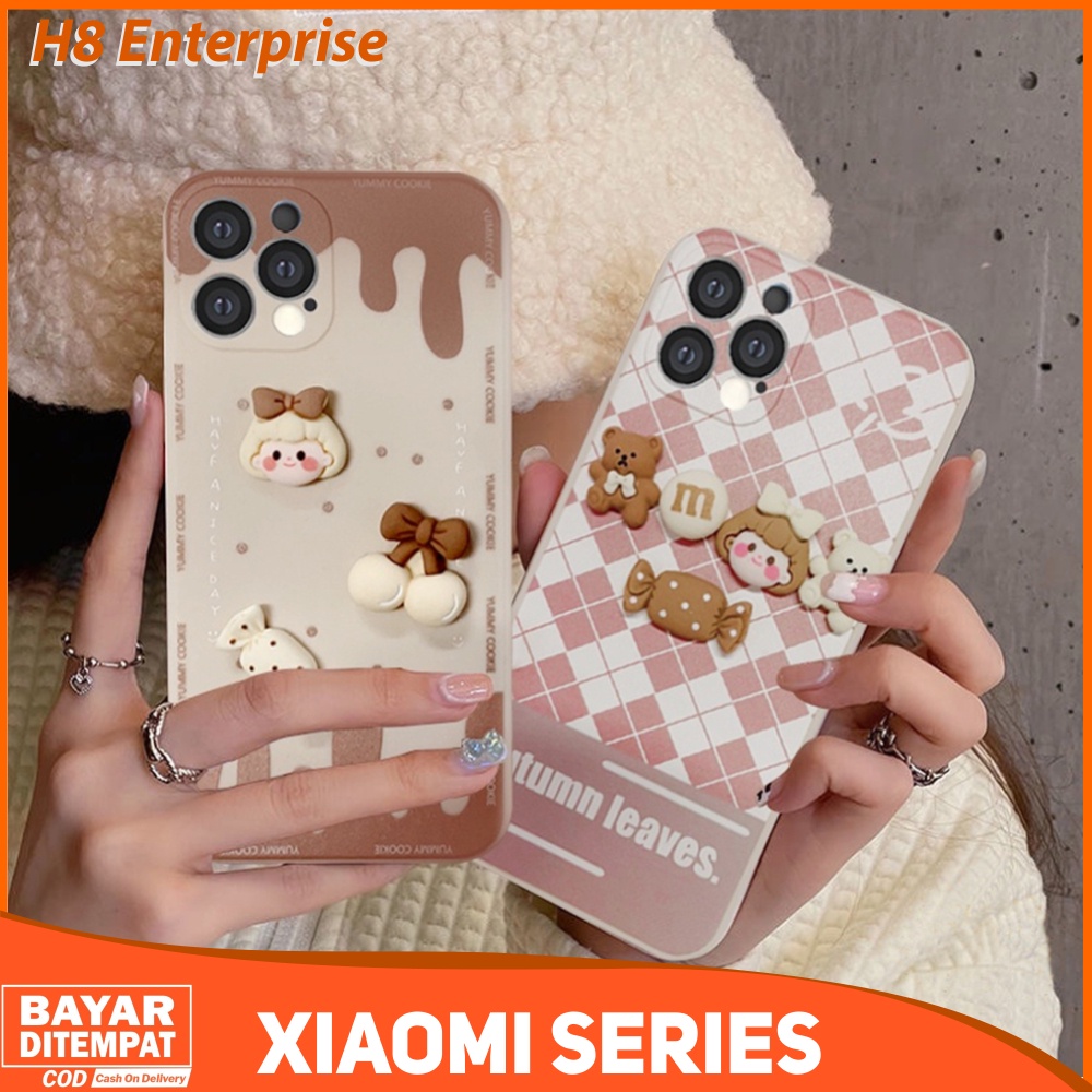 Case Redmi Note 10 Note 10S Redmi Note 10 Pro Poco M4 Pro 4G Poco X3 Pro NFC Casing Silicon Liquid Cute Little Autumn Leaves Protection Camera