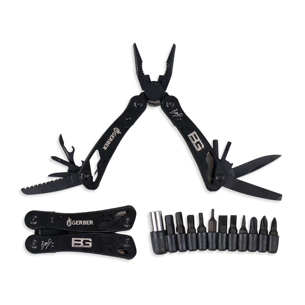 Grylls Multifunctional EDC Plier Survival Tool Stainless Steel - MPA19 -OMHA5PBK  Black