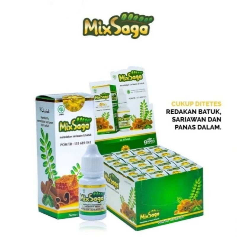 

MIXSAGA MIX SAGA OBAT TETES HERBAL AMPUH MEREDAKAN BATUK PILEK SARIAWAN PANAS DALAM DAN SAKIT TENGGOROKAN