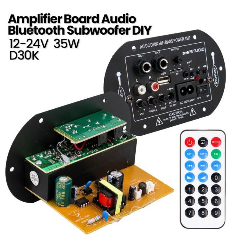 Amplifier Board Audio Bluetooth USB FM Radio TF Player Subwoofer 35 W