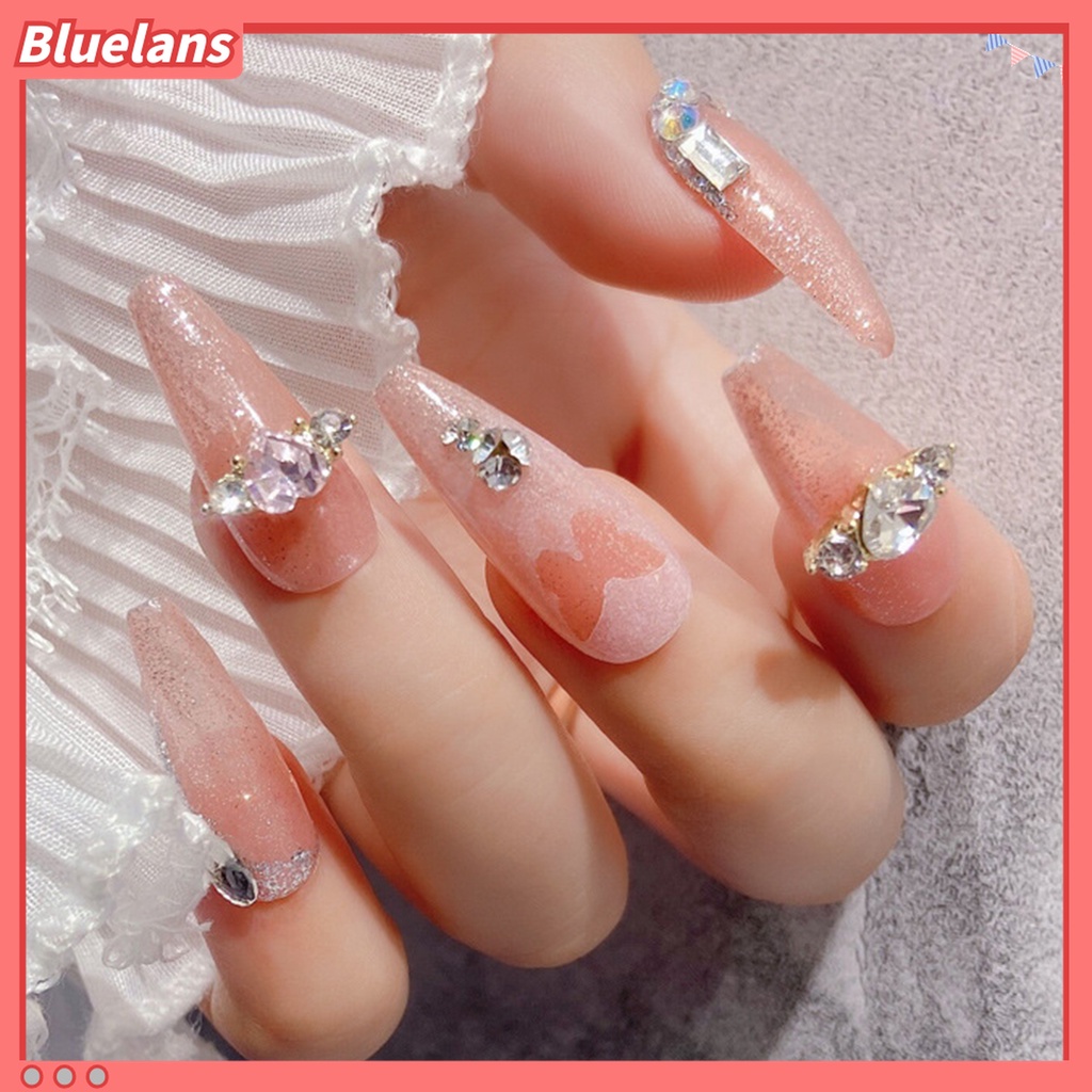 (In Stock) Kacamata Hitam Lensa Warna Warni ♡10 Pcs Aksesoris Perhiasan Berlian Imitasi Bentuk Hati Bahan Alloy Untuk Dekorasi Manicure Nail Art