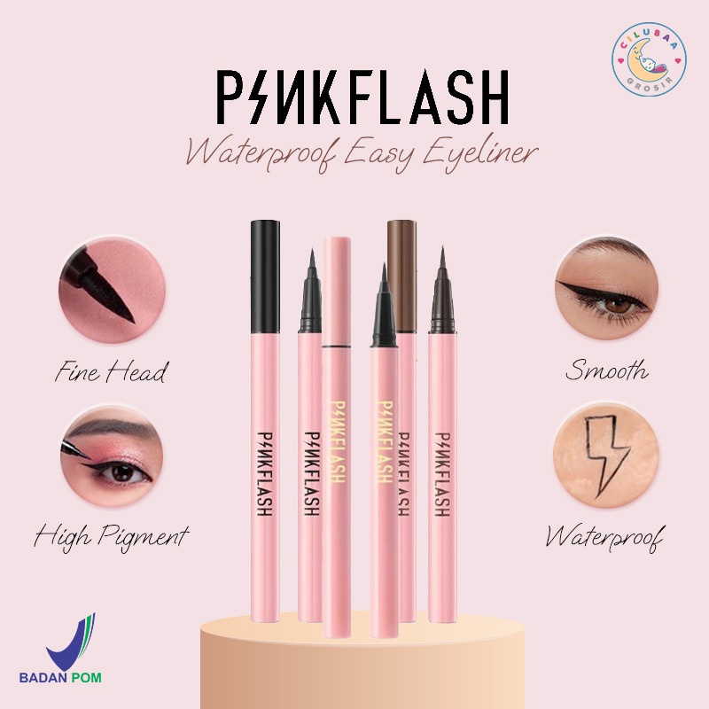 Jual PINKFLASH Waterproof Easy Eyeliner Pen Black PFE01 Eye Liner