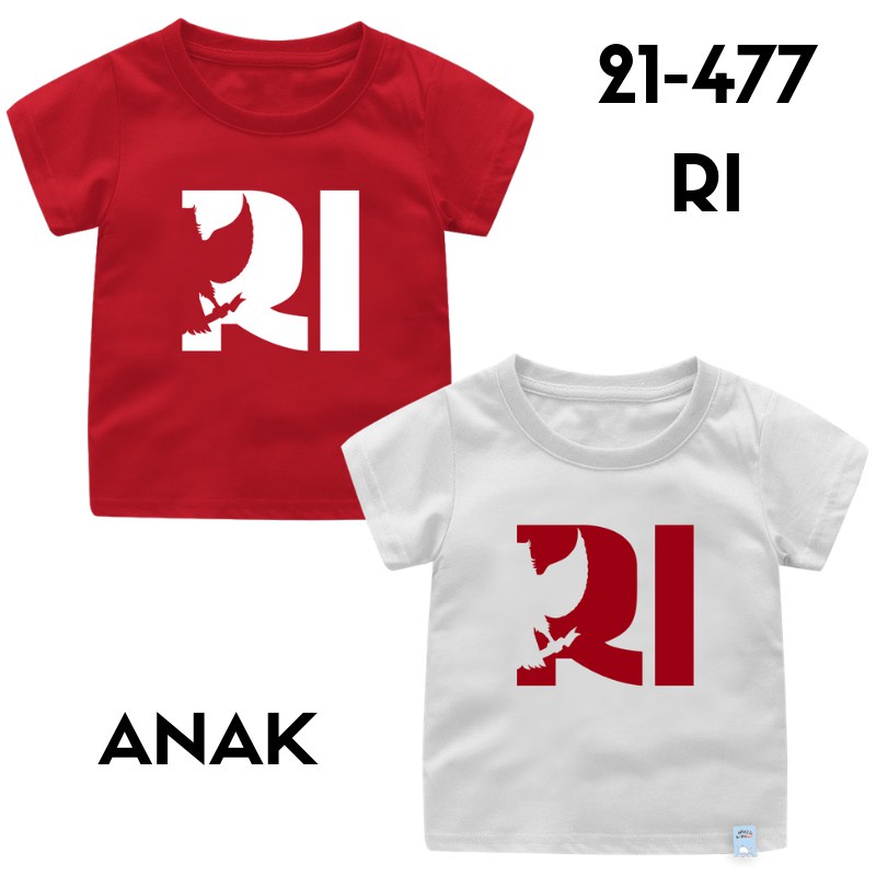 Baju Kaos REPUBLIK INDONESIA Anak dan Dewasa Bahan Katun Combed 30s