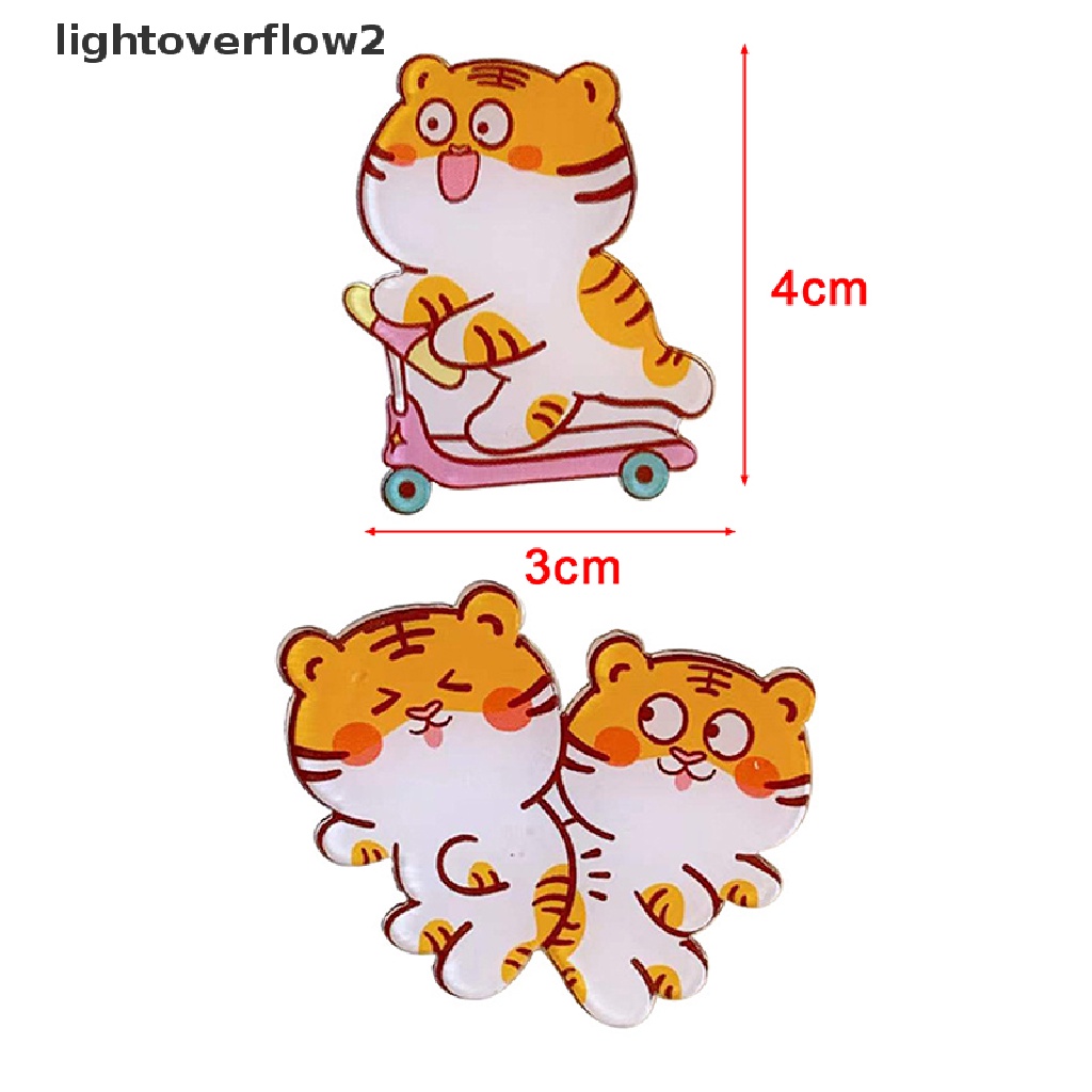 (lightoverflow2) 1pc Bros / Pin Motif Kartun Harimau Bahan Akrilik Untuk Aksesoris Wanita (ID)