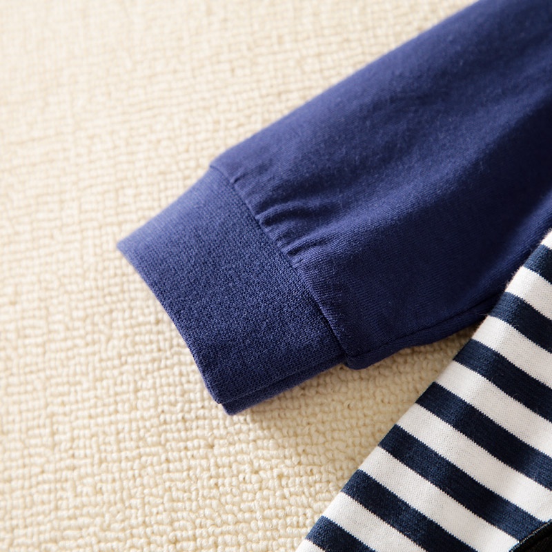 COD- Jumper Garis Penguin Navy usia 0-2 tahun/ jumper anak laki laki korean impor premium