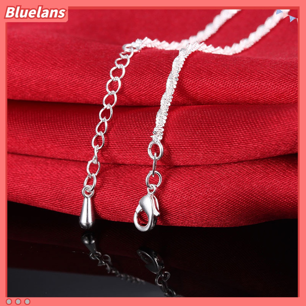 Gelang Kaki Rantai Lapis Silver Untuk Wanita