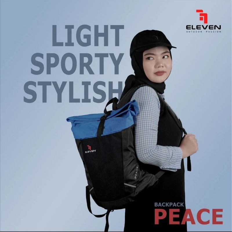 ELEVEN TAS BACKPACK RANSEL PRIA WANITA  SERIAL PEACE ELLEVEN OUTDOOR