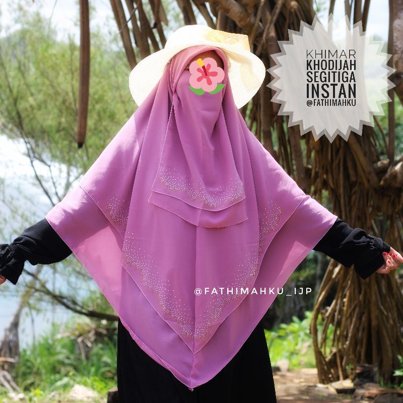 Khimar Khodijah Segitiga Instan/Khimar Ceruty babydoll 2 layer Jumbo