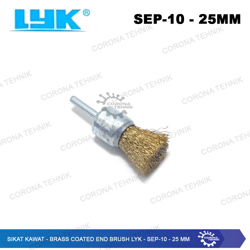 SEP-10 - Sikat Kawat - Brass Coated End Brush LYK - 25 mm