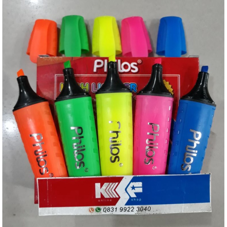 

STABILO PHILOS ISI 10pcs 5 WARNA HIGHLIGTHER PEN PHILOS