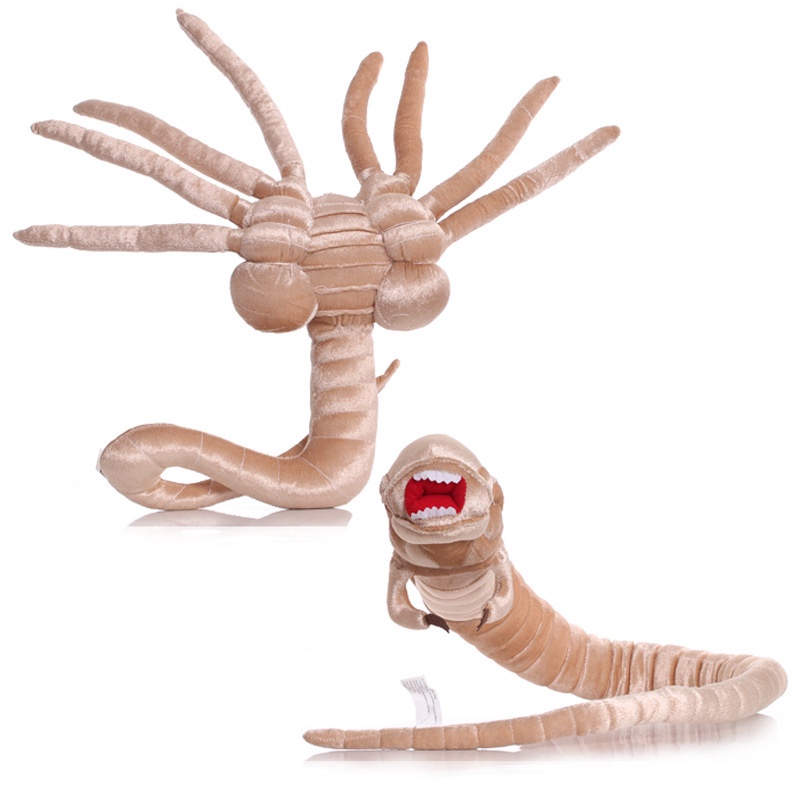 Action Figure Alien Ukuran Besar Mainan Boneka Predator Facehugger 50CM 115CM Bahan Plush Untuk Anak / Dewasa