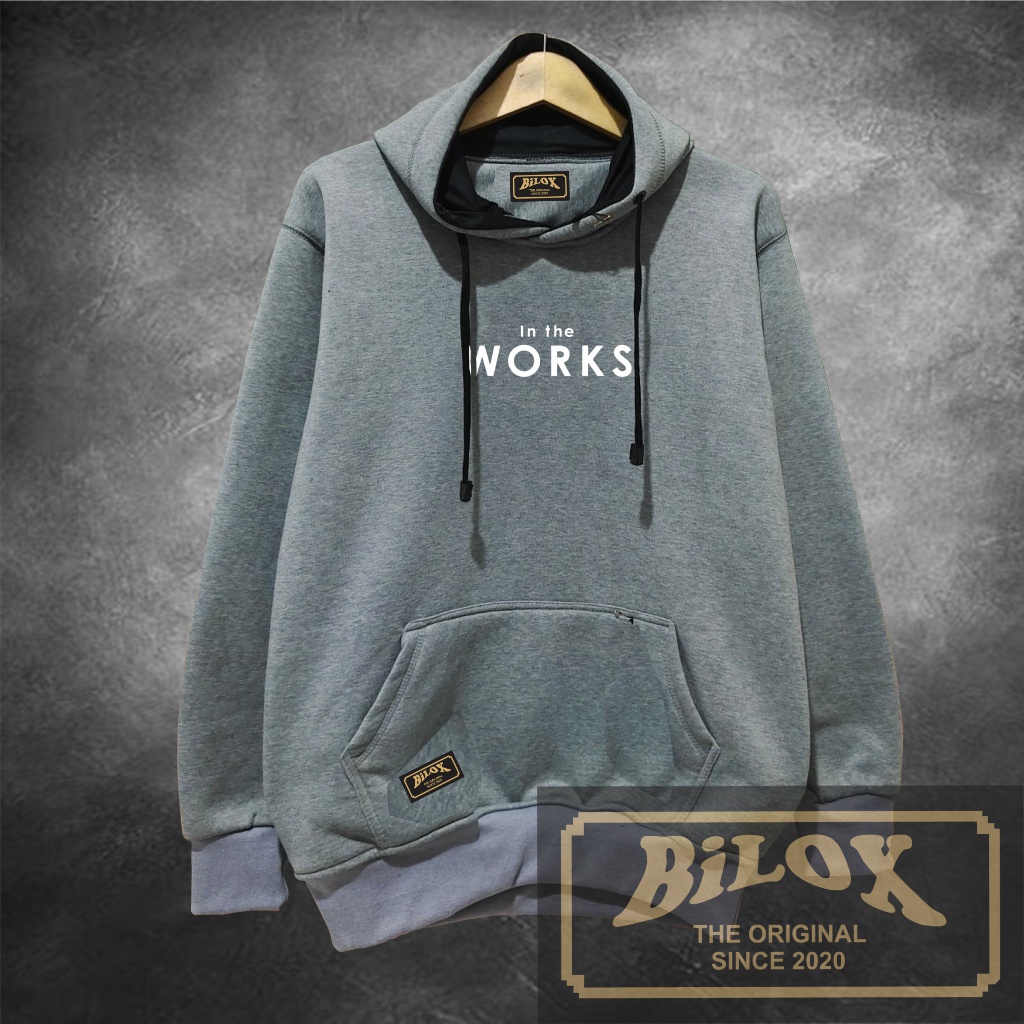 Switer Pria Distro BILOX Abu Paralon Hoodie Terjangkau Distro Sweater DistroGrey blue Terbaru 2022 Keren Hodie Pria Hodi Polos Cowok Murah Aesthetic Brand local Original Hudie Pria Jumbo BILOX Hudi Premium Distro Lokal Unisex Size L Xl Xxl