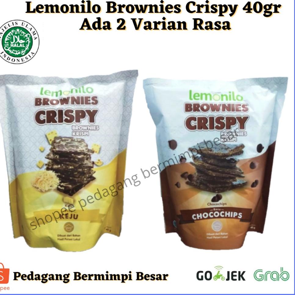 

Promo baru--Lemonilo Brownies Crispy 40gr / Brownies Kering / Bronis / Snack Sehat - CHOCOCHIPS / Brownies