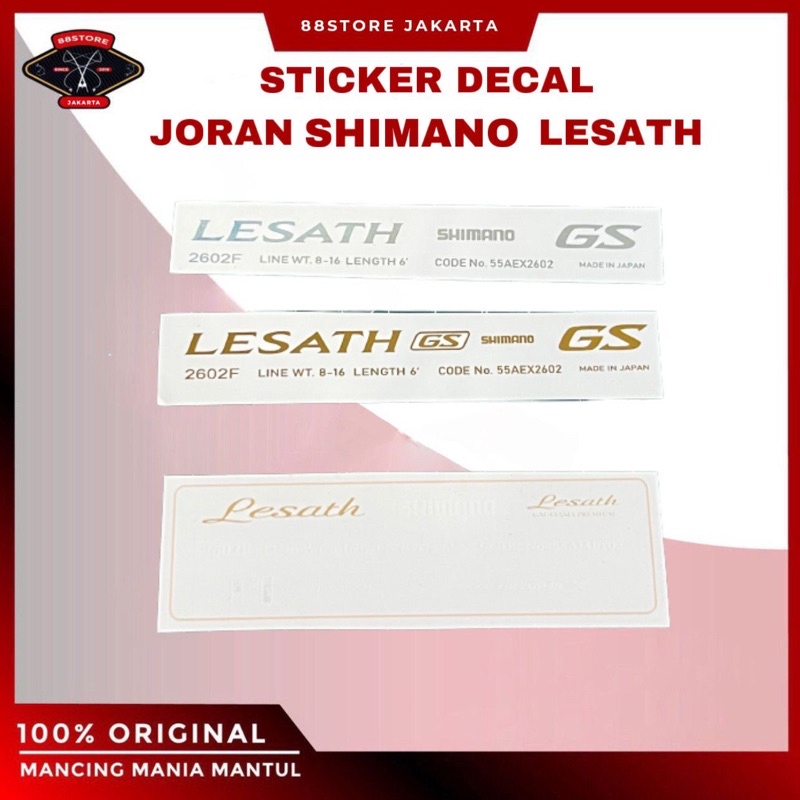 sricker decal shimano lesath gs 2602f