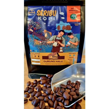 

Kopi Arabika Gunung Halu Specialty Natural Process 200 grams Seribu Kopi