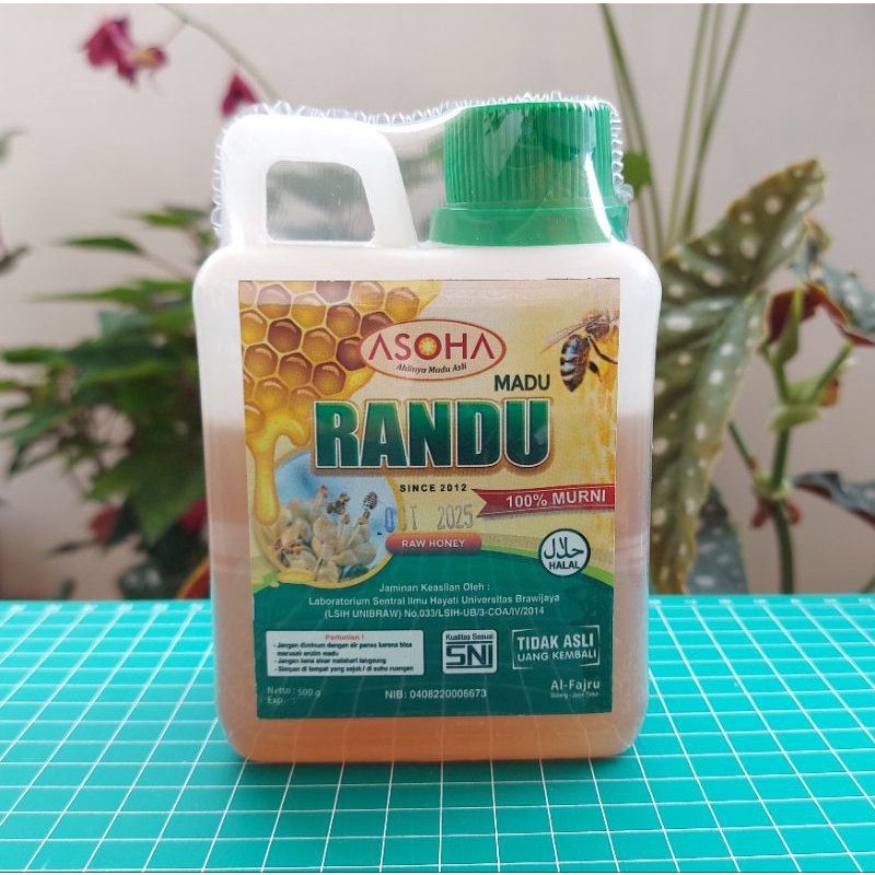 

ASOHA Madu Randu Asli 1/2kg | NO TIPU-TIPU | Madu Murni - Madu Asli - Raw Honey - tdk kristal dikulkas | Obati Asam Lambung