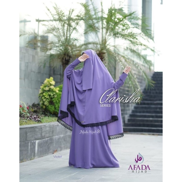 CLARISHA BY AFADA HIJAB GAMIS SYAR'I JUBAH WANITA CLARISHA AFADA JETBLACK BAGAN WOLPICH