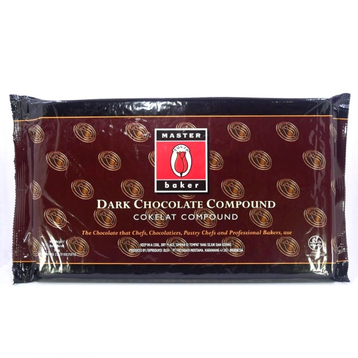 

TULIP Cokelat MASTER Baker Chocolate Dark Compound Chocolate 5 kg Mura