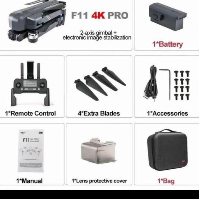[ Promo ] Drone Sjrc F11 Pro 4K - Drone Kamera Dan Aksesoris