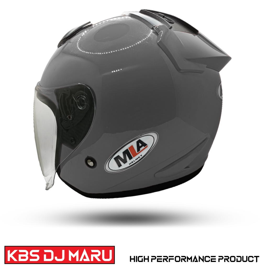 Helm Half Face MLA Polos GORILLA GREY Untuk Pria Dan Wanita Dewasa SNI COD [PREMIUM QUALITY PRODUCT]