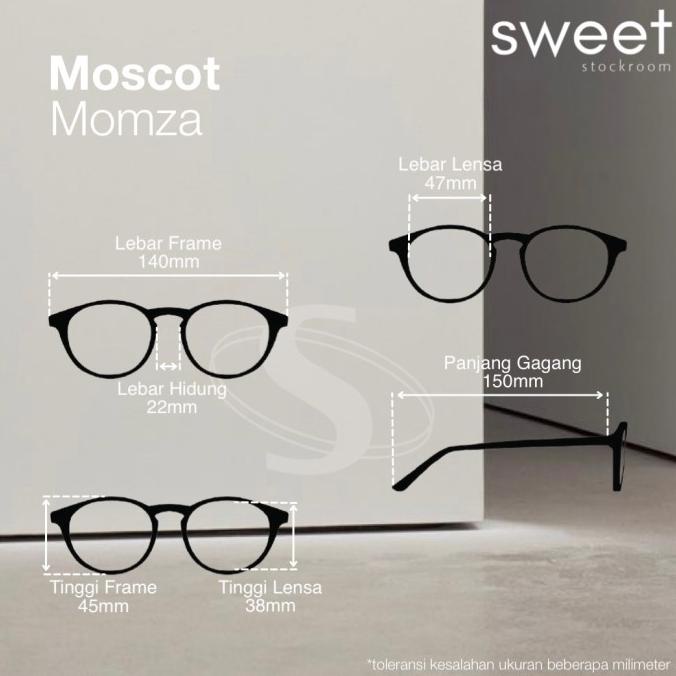 Kacamata Moscot Momza Eyeglasses Frame Clear Tea Zebra