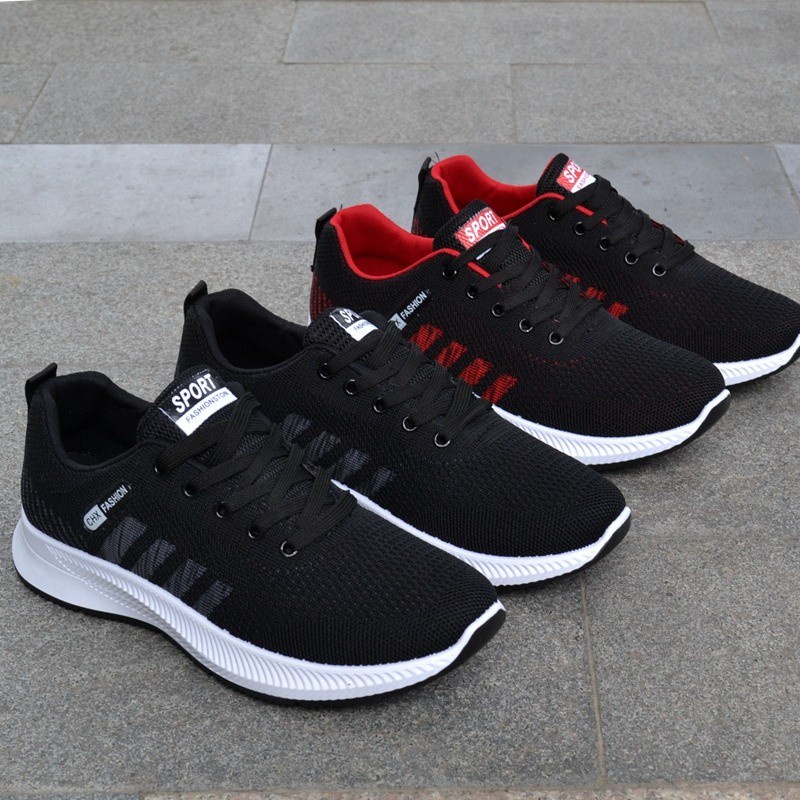 Sepatu Sneakers Pria CHX / Sepatu Fashion Casual Sekolah Hitam COd