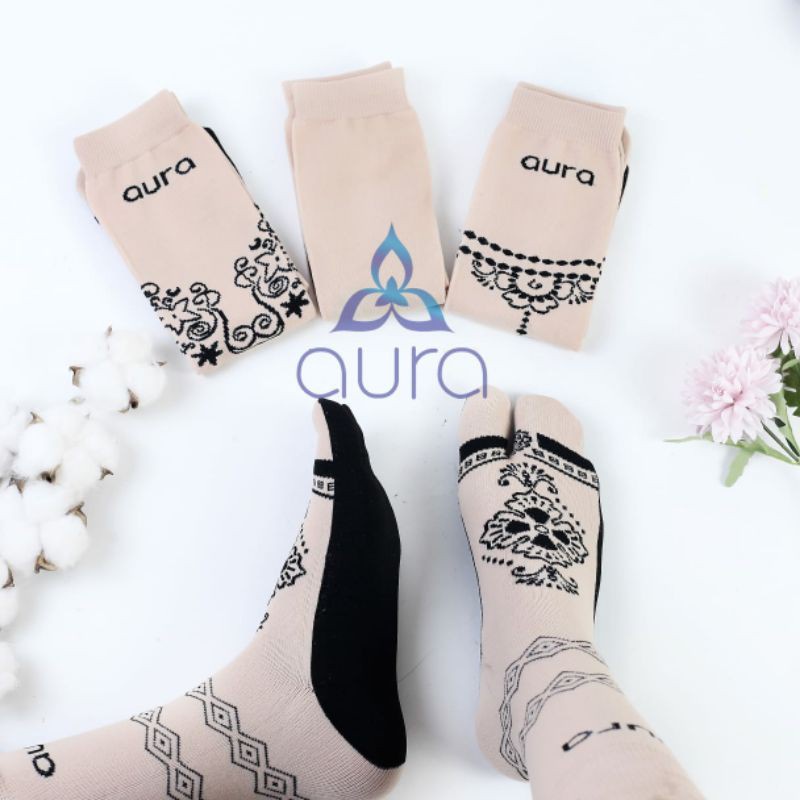 AURA kaos kaki jempol motif - kaos kaki jari motif - kaos kaki muslimah motif